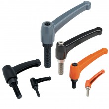 Adjustable clamping lever with female thread