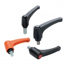 Adjustable clamping lever threaded stud