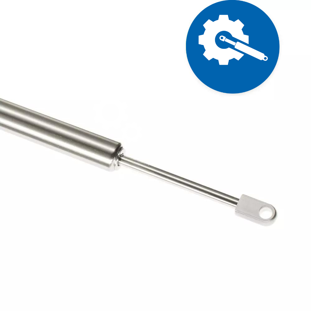 Configure a stainless steel gas spring (CAD/STEP)