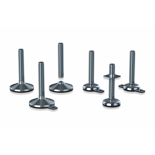 Fully-threaded levelling feet 