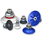 Flat Suction Cups With Cleats Ø 15 To 50 Mm, VPF Series