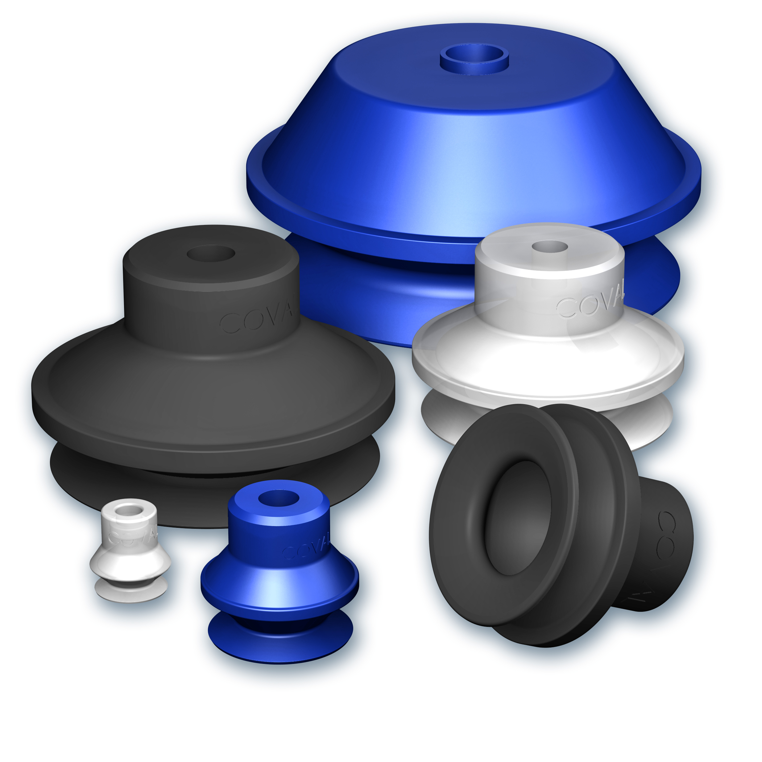 Suction Cups With 1.5 Bellows Ø 10 To 150 Mm, VSAG Series