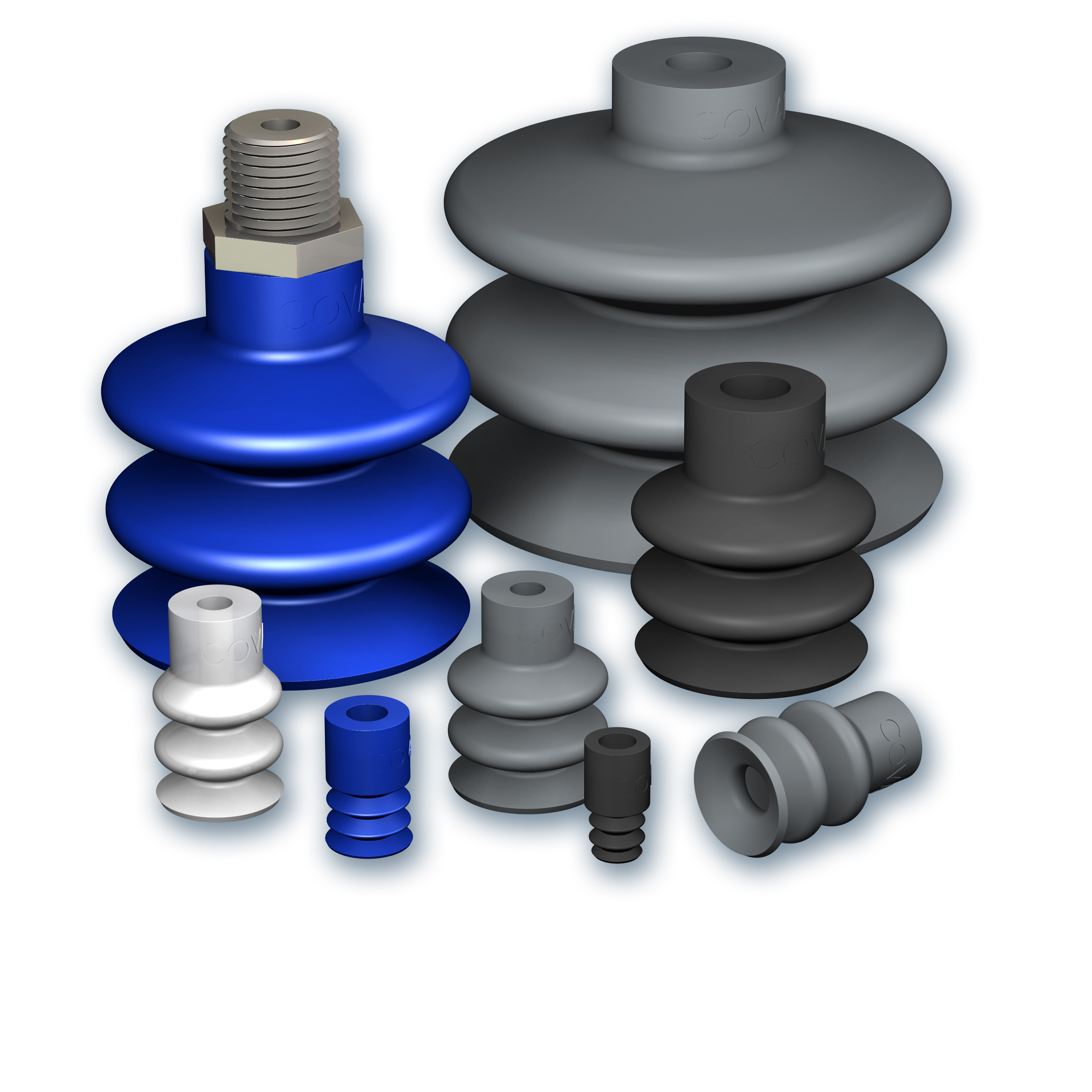 Suction Cups With 2,5 Bellows Ø 5 To 88 Mm, VS Series